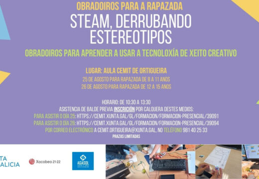 A aula CeMIT de Ortigueira acollerá o Programa Steam para favorecer o uso creativo e igualitario da tecnoloxía entre os mozos
